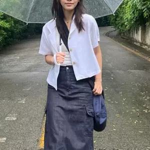 린넨 크롭 자켓 여성 여름 반팔 썸머 데일리 캐주얼 클래식
