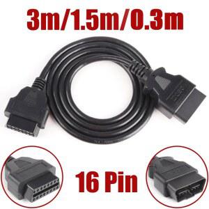 자동차 OBD 연장 케이블 남성 여성 16코어 전원 공급 16핀 OBD2 ELM327 진단 도구 커넥터 스캐너 어댑터 3m 1.5m