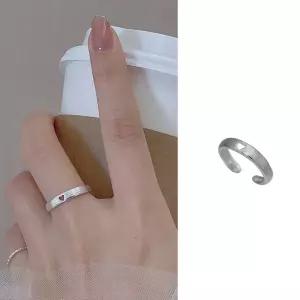 펀칭 하트링 실버반지 오픈조절가능 우정반지 커플링