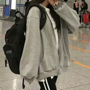 여성 캐주얼 후드 집업 학생 패션 봄가을 간절기 잠바 yWX11Nsz