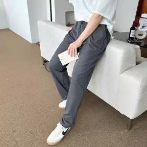남성 고무줄 팬츠 여름 일자 밴딩 트레이닝 바지 팬츠 스키니팬츠