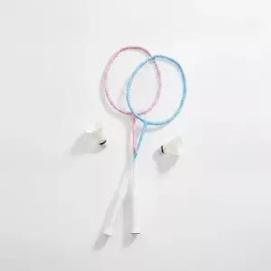 Jiswhisker 세련된 경량 알루미늄 합금 배드민턴 라켓 세트 가트(스트링) 장착 완료 복식 레저용