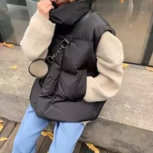 [신상오픈런]여자 분홍패딩 하이넥 오버핏 돕바 패딩조끼 와이드_X