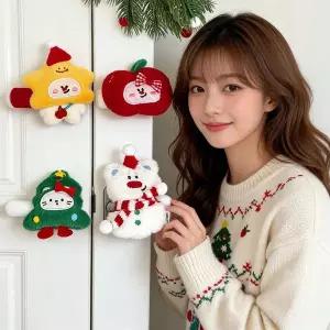 크리스마스 문손잡이 커버 산타 눈사람 도어장식 성탄절 인테리어