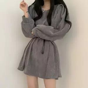 [오르토]가을 겨울 퍼프소매 원피스 SSH102 드레스 여성 나시 벨티드 하객