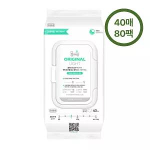 물따로 신생아 건티슈 오리지날 라이트 캡형 40매 80팩 BNS