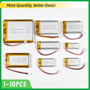 PUJIMAX 3.7V 충전식 리튬폴리머 배터리 PH2.0 플러그 교체용 502035 601633 602030 스피커, GPS, MP3용