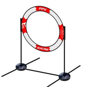 원형 드론 FPV 레이싱 게이트 골 허들, 소형 Whoop 레이서, RC 쿼드 플라잉 실내 훈련 문짝, 베이스 포함,