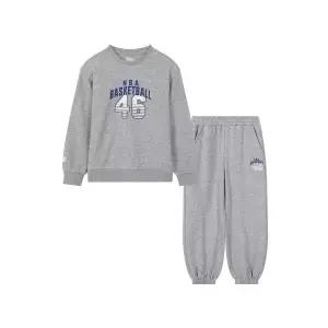 [NBA KIDS][AK평택점] [NBA키즈] 에센셜 맨투맨 세트 MELANGE GREY K261ST110P