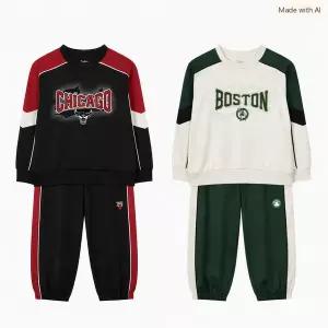 [NBA KIDS][AK평택점] [NBA키즈] NBA키즈 팀 컬러블럭 맨투맨 세트 K263ST020P