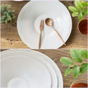 이천도자기 캐럿골드 화이트 가리비 접시 대 27.5cm