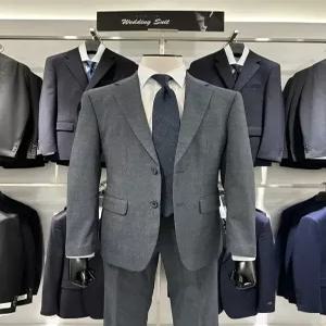 트루젠 그레이블루 울혼방 기본핏 정장 TH6611064044