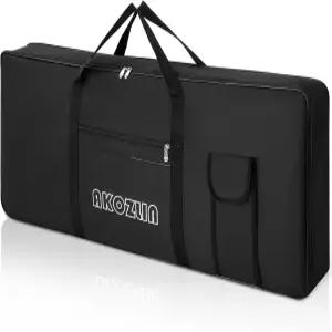 AKOZLIN 6키 휴대용 패딩 키보드 케이스 크기 40 X6 일렉트릭 피아노 기그백 블랙