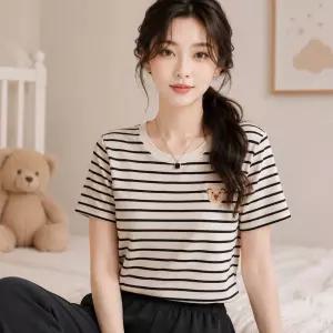 수디바 베어스트라이프 수유복 임산부 여름 수유복 수유 티셔츠 모유수유옷