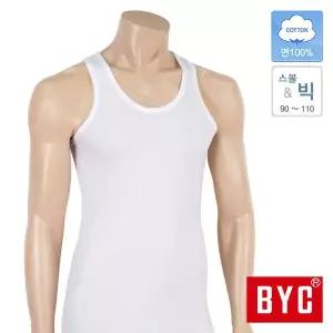 [하프클럽/BYC]BYC2113 BYC 남자 골런닝 베이직 민소매 런닝 90-105