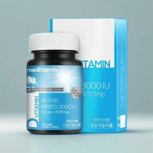 메디타민 고함량 비타민D 3000IU 6개월분 1병 높은 체내흡수율