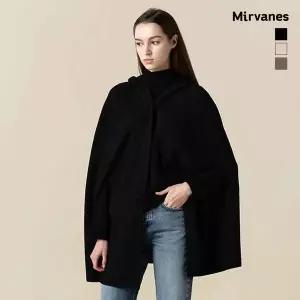 [미르바네스] 알파카 블렌드 후드 케이프 가디건_P405332870
