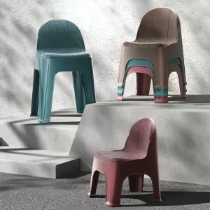 톤다운 컬러 소형 등받이 의자 스툴 2size/발/받침대/플라스틱/화장실/보조/간이/야외/휴대용/프라스틱