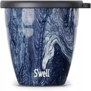 S well 스테인리스 스틸 64온스 샐러드 볼 키트 아주라이트 색상 2온스 조미료 용기 및 탈착식 트레이 포함