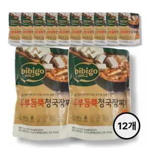 CJ 비비고 두부듬뿍 청국장찌개 460g 12개
