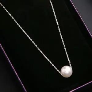 진주 목걸이 14K 정품 제작 42cm 크리스탈