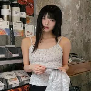 후아유 WHRNG2522F 여성 민소매티 스포츠 Eyelet Henry Neck Sleeveless 4991568