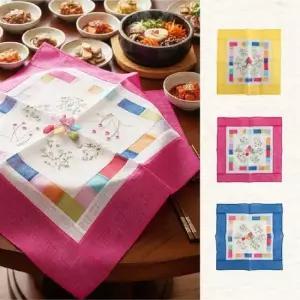 오너클랜 이거찜) 조각보 밥상덮개 밥상보 전통테이블커버 한국전통패턴 상커버 조각보밥상덮개