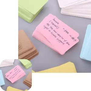 뮤 미니 컬러 메모지 카드형태 다양한색상 100장
