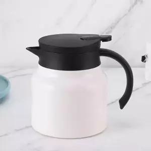 [제이큐](화이트) 원터치 이중 진공 보온 보냉 주전자 750ml 보냉포트
