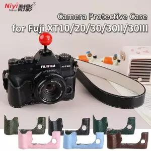 후지 X-T10 XT20 XT30 X-T30II XT30III 베이스 하프 케이스 카메라 보호 가죽 레트로 패션 바디 커버 파우