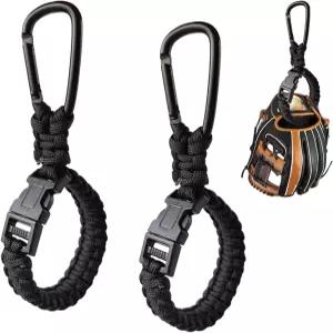 nsgglecher 2PCS 야구 글러브 클립 행잉 백용 후크 있는 파라코드 기어 홀더 야구·소프트볼 장갑용 휴대용