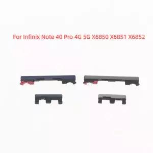 Infinix Note 40 Pro X6851 X6850용 1세트 전원 켜기/끄기 키트 볼륨 업/다운 측면 버튼 키 수리 부품