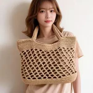 썸머 네트백 그물 가방 여름 비치백 장바구니 데일리백 마트 장보기용 여행용 보조