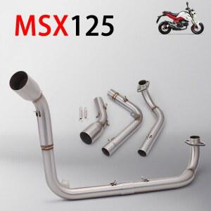 혼다 MSX125 그롬 수평 엔진 미니 바이크 개조용 스테인리스 스틸 3단 언더시트 배기 헤더 파이프