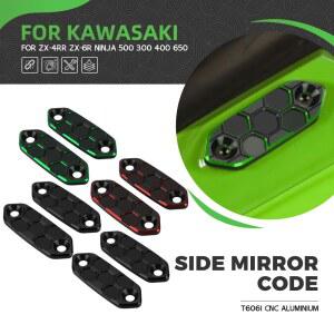가와사키 닌자 500 300 400 650 ZX 4RR ZX 6R ZX 4R 백미러 블록 오프 베이스 플레이트 커버 홀 캡 ZX4RR ZX6R ZX4R