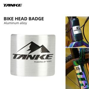 TANKE 자전거 헤드 배지 데칼 스티커 BMX 접이식 MTB 프론트 프레임 포크 보호 스쿠터 알루미늄 합금 사이