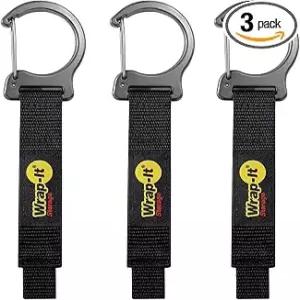 Wrap It Storage 퀵 클립 25 4cm 10인치 3팩 블랙 코드 스트랩 호스 보관용