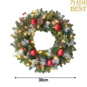 플라스틱 소재로 제작된 오래 지속되는 시즌용 레드 프루트 크리스마스 (현관문 및 휴일 행사용)