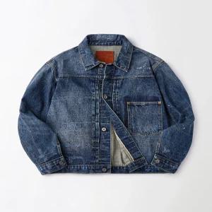 아웃스탠딩 OS00ALJK04RPBL 여성 트러커자켓 청 W.W. II SELVEDGE DENIM 1ST JACKET_REPAIR