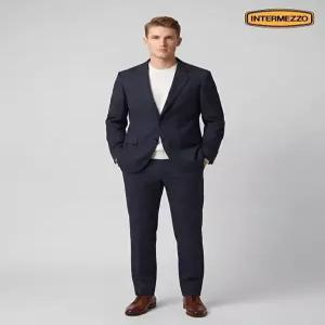 [인터메조]컴포트 베이직 워셔블 수트 셋업 IMGBSU011F 네이비