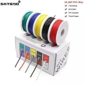 UL1007 PVC 절연 주석 도금 구리 연선 케이블 16 30 AWG