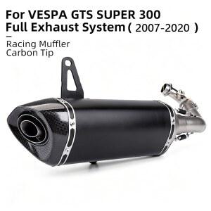 베스파 GTS 250 GTS 300 2007 2017 2018 2019 2020 오토바이 슬립온 배기 머플러 미드튜브 GTS300용