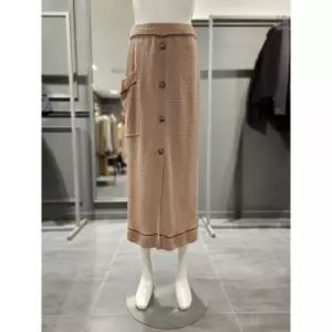 한정수량 시슬리 버튼 슬릿 니트 베이지 스커트 SAKS02041 BG 2812374