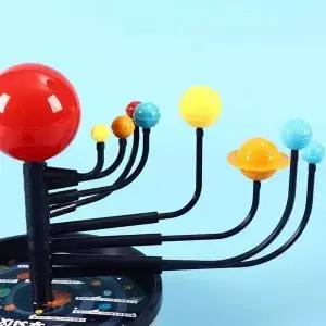 1 세트 태양계 9 행성 모델 과학 키트 DIY 조립 부모-자녀 상호 작용 천문관 장난감 교육