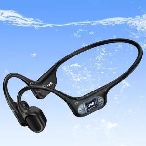 RR SPORTS IP68 방수 수영용 헤드폰 골전도 블루투스 6.0 내장 32GB MP3 플레이어