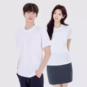 라인핏 교복몰 화이트 티셔츠 면티 교복흰티 흰티 레이어드티 면티 반팔 흰티 교복 순면 무지티셔츠 이너