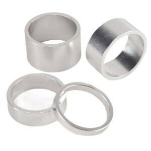 B13C 4 개/대 5/10/15/20mm 알루미늄 합금 헤드셋 스템 스페이서 MTB 28.6mm 로드 자전거 사이클링 용 포크 와셔 캡, 실버