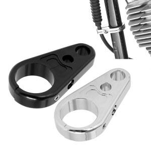 Harley Dyna Sportster XL 카페 레이서 1 25mm 오토바이 프레임 핸들 바 클러치 케이블 브레이크 라인 클램프 고정 클립