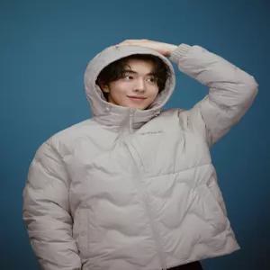 아이더 THERMOLOCK (써 ) 남성 슬림 후디 블렌드 다운 자켓_Grayish BEIGE DMW25553GE 5