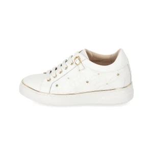 여성 소가죽 키높이 밴딩 스니커즈 6cm LCWHDS79PDU613 39 2Z_CJ